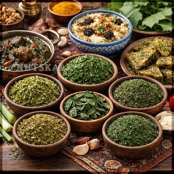 ترکیب انواع سبزی خشک در غذاهای ایرانی